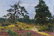 Max Slevogt Heide und Baume oil on canvas